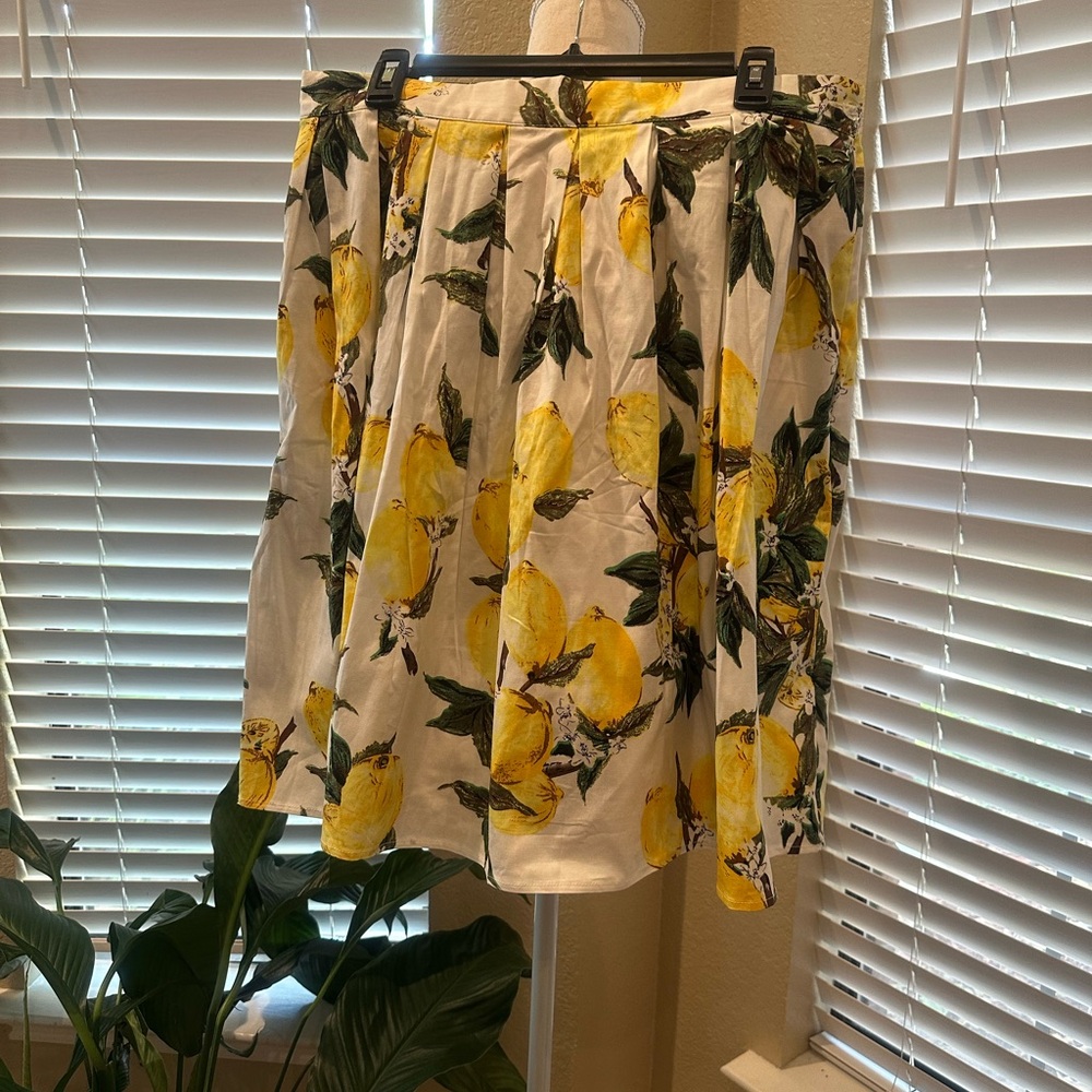 Grace Karin Lemon Pleated Skirt